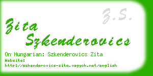 zita szkenderovics business card